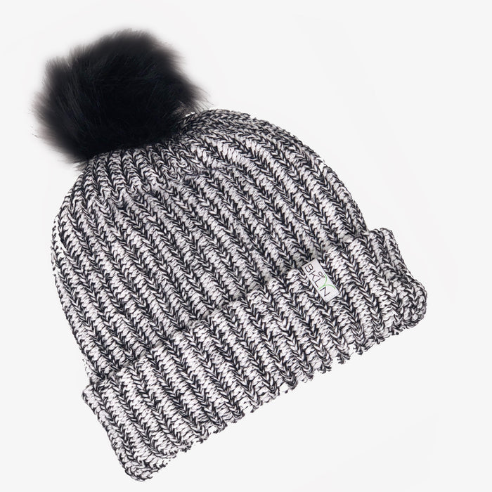 Snow & Ink Black Beanie with Black Pom - Adult/Big Kid