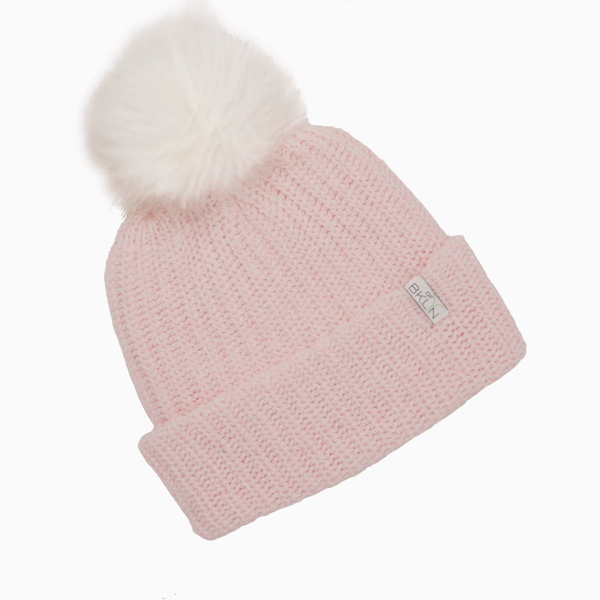 Ballet Slipper Pink Beanie with White Pom - Adult/Big Kid