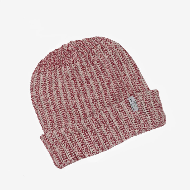 Crimson & Natural Beanie/Slouchie- Adult/Big Kid