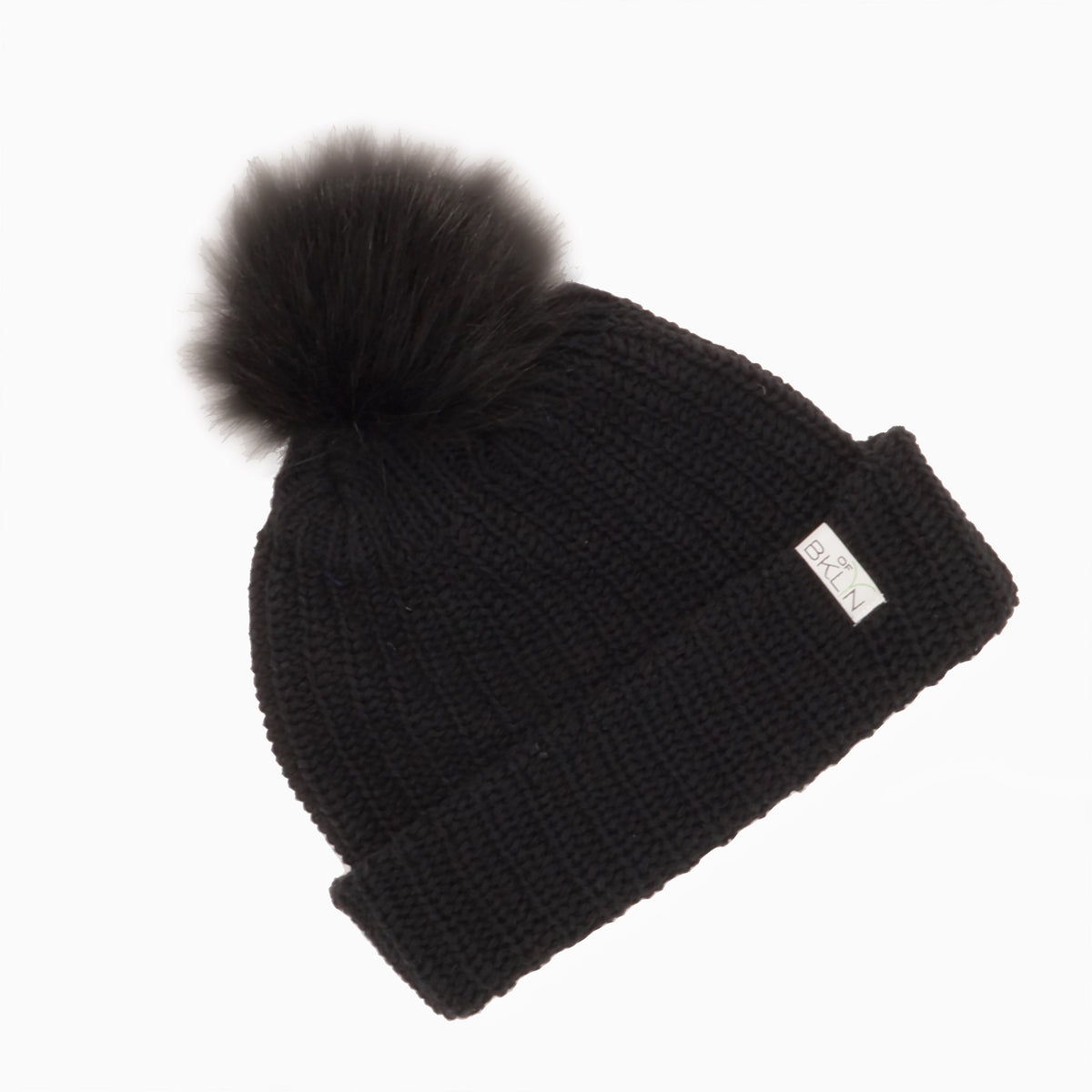 Panther Black Beanie with Black Pom - Children