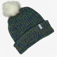 Rainforest Beanie with White Pom - Adult/Big Kid