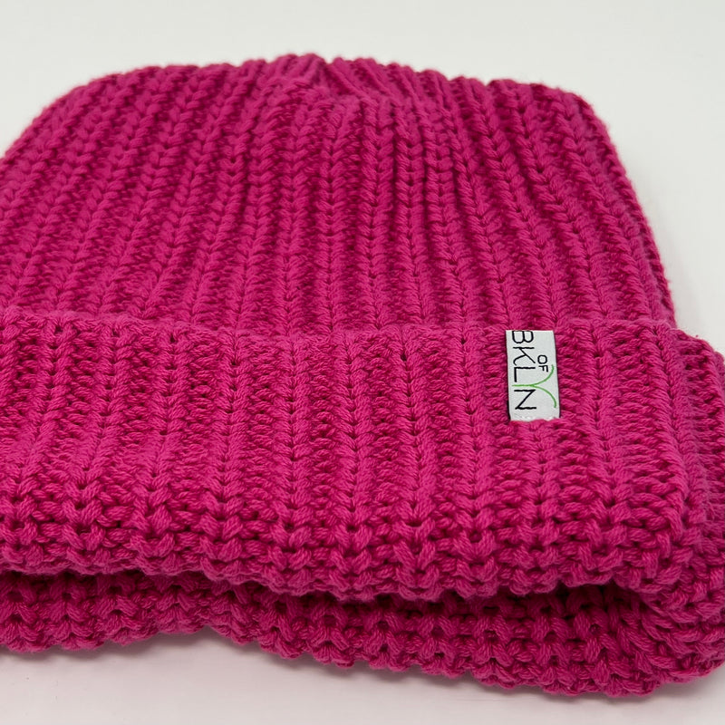 Electric Pink Beanie/Slouchie - Adult/Big Kid